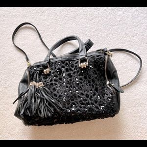 Sequin Black Bag